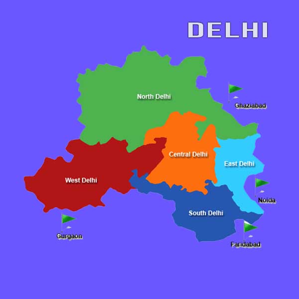 ICDFC delhi map
